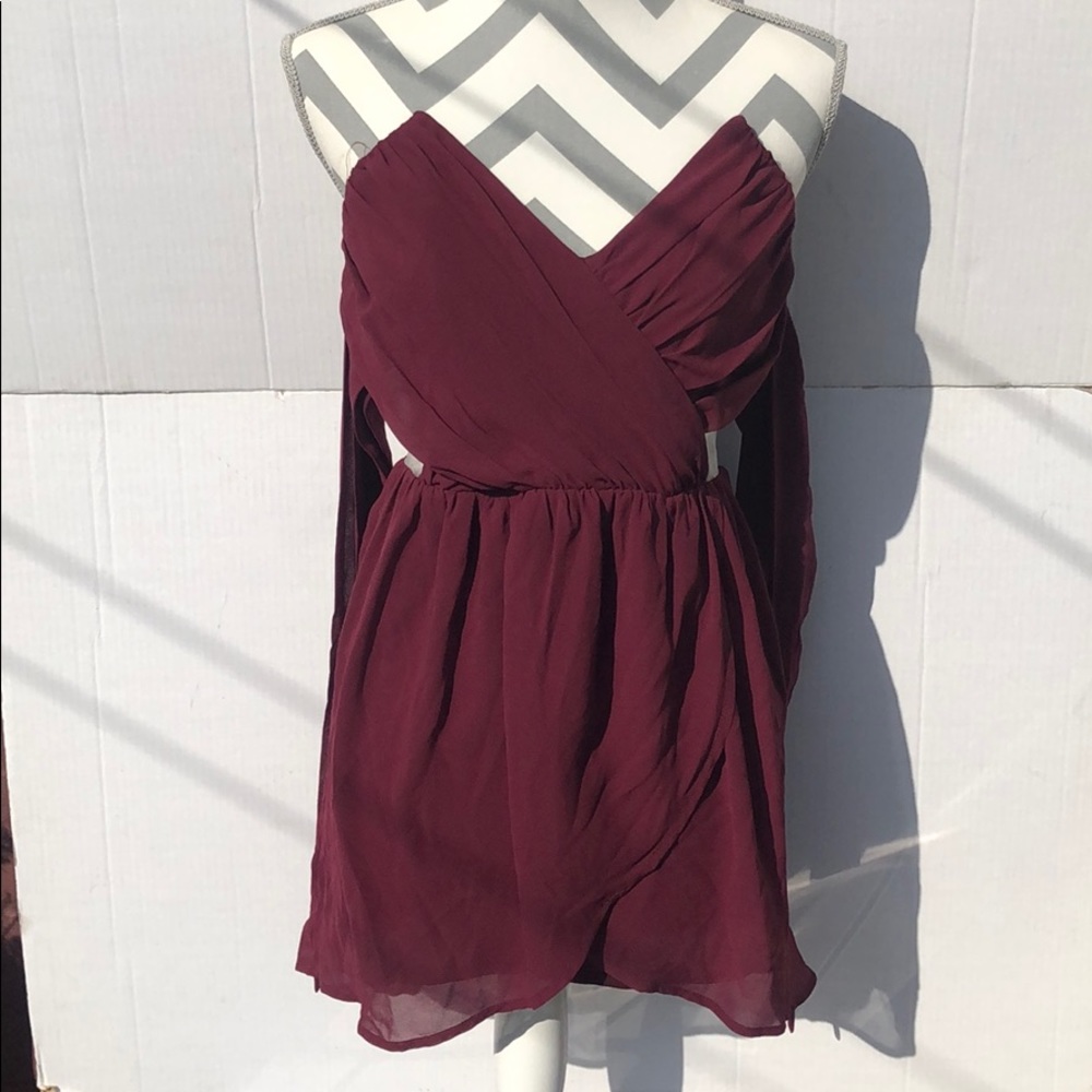 Tobi Purple burgundy mini formal dress